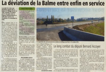 balme-de-sillingy,inauguration,presse,dauphine,route,deviation,transport,contournement,haute-savoie,conseil general