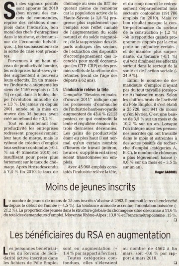 presse,dauphine,emploi,haute-savoie,pays de gex,geneve,economie,chomage,rsa,saisonnier,