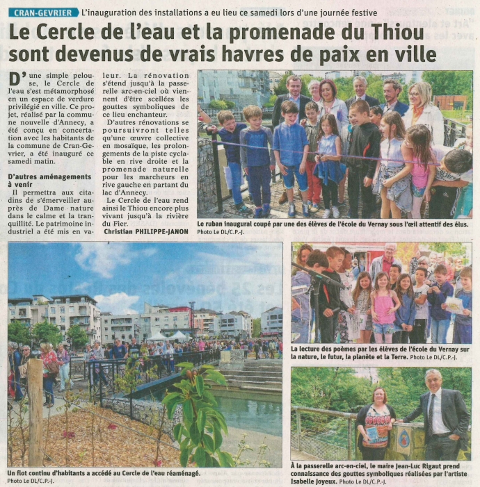 cran-gevrier,inauguration,dauphine libere,annecy,riviere,thiou