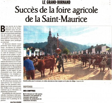 presse,dauphine,le grand-bornand,foire,agriculteur,reblochon,vache,concours