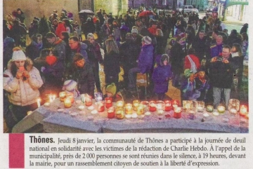 presse,dauphine,thones,charlie hebdo,hommage,ceremonie