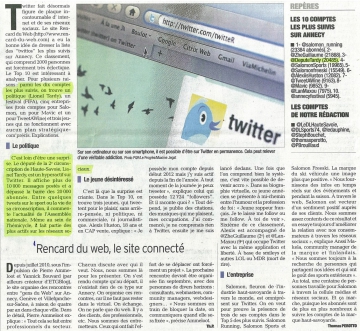 annecy,twitter,classement,reseaux sociaux,presse,dauphine,essor