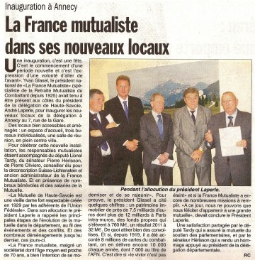 presse,dauphine,haute-savoie,france mutualiste,inauguration,annecy