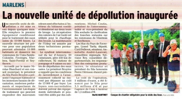 marlens,inauguration,usine,depollution,tardy,haute-savoie