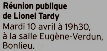 presse,dauphine,elections legislatives,lionel tardy,reunion publique