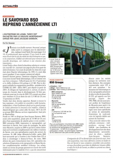 presse,eco des pays de savoie,interview,tardy,lti,pme,entreprise,haute-savoie,regionales