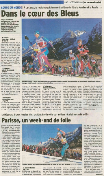 la clusaz,coupe du monde,ski de fond,loisirs,sport,presse,dauphine