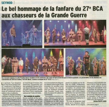 27ème bca,spectacle,croix rouge,cap periaz,chasseurs alpins,bataillon,seynod