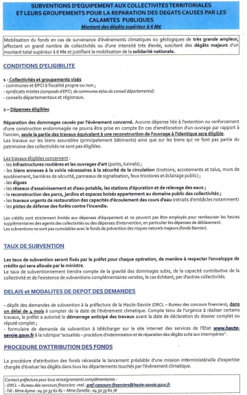 catastrophe naturelle,subvention,equipement,collectivites territoriales,fngca,indemnisation,paris,tardy