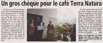 seynod,cafe,inauguration,credit agricole,mecenat,reserve parlementaire,terra natura