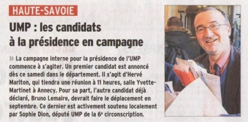 presse,dauphine,ump,mariton,accoyer,presidence ump,annecy