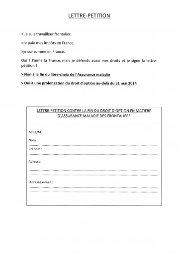 annemasse,frontalier,manifestation,petition,droit d'option