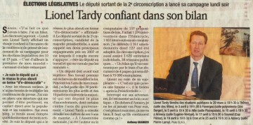 presse,essor,annecy,tardy,campagne,election,legislatives 2012,candidature,conference de presse