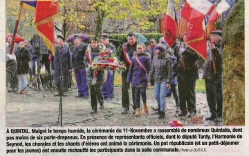 quintal,commemoration,ceremonie,11 novembre,haute savoie,armistice