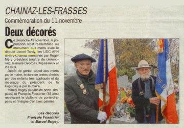 cahinaz-les-frasses,saint-sylvestre,ceremonie,armistice,1918,guerre,poilus