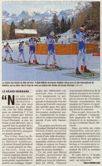 presse,dauphine,grand-bornand,fis,biathlon,coupe du monde,ski,jo,jo 2018