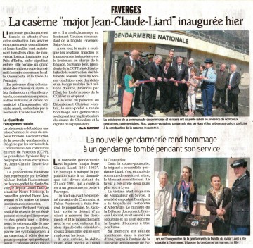faverges,inauguration,gendarmerie