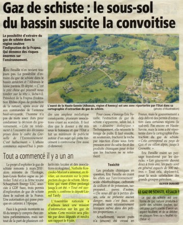 annecy,gaz de schiste,developpement durable,economie,