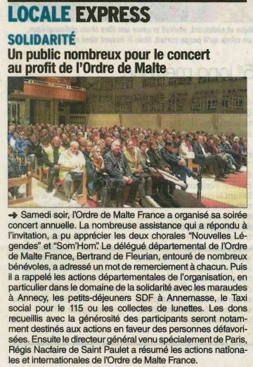 presse,dauphine,cran-gevrier,concert,ordre de malte