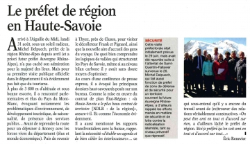 presse,dauphine,chamonix,prefet de region,michel delpuech,tardy