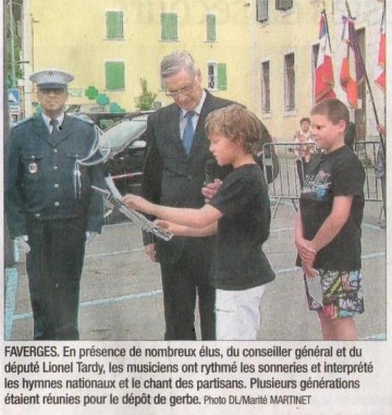 ceremonie,8 mai,dauphine,presse,annecy,faverges,sevrier