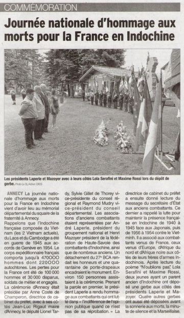 annecy,hommage,ceremonie,commemoration,indochine,tardy,haute-savoie