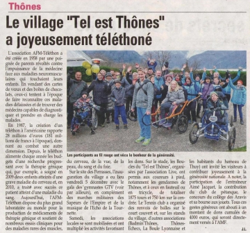 thones,telethon,boule lyonnaise,association