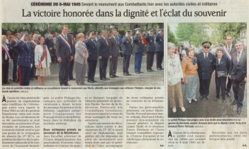 ceremonie,8 mai,guerre,armistice,chevaline,lathuile,annecy,commemoration