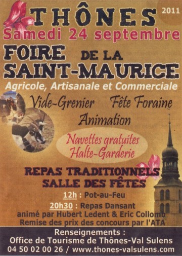 presse,essor,thones,foire saint maurice,agriculture,artisanal,commerce,