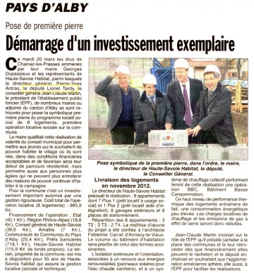 presse,dauphine,chainaz-les-frasses,logement,inauguration,plh,epf,foncier,reserve parlementaire