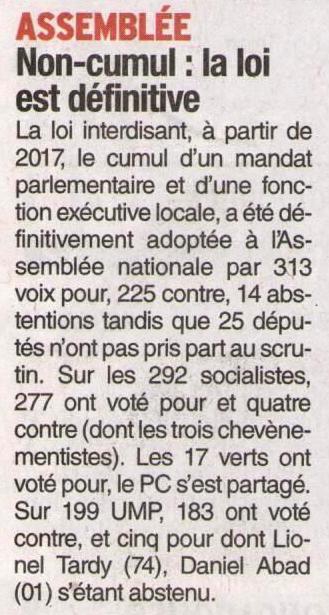 presse,figaro,dauphine,assemblee,loi,cumul,mandat,maire,depute,senateur,vote,vote solennel