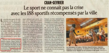 cran-gevrier,palmares,medaille,sport