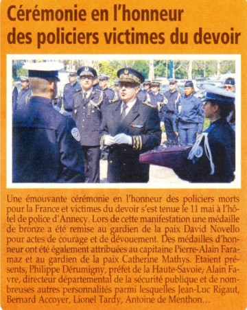 annecy,marquisat,policier,police,ceremonie