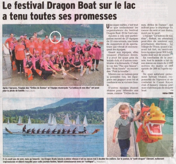 presse,essor,annecy,dragon boat,canoe,kayak,club,marquisats,open,association,entreprise,lac