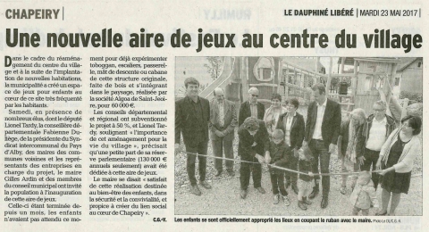 chapeiry,inauguration,air de jeux,haute-savoie