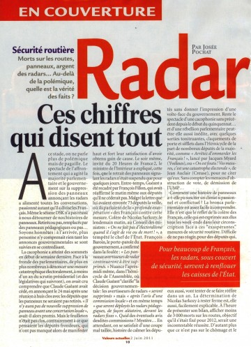 presse,valeurs actuelles,radar,securite routiere,prevention routiere,accident