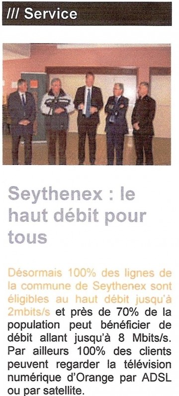 presse,dauphine,seythenex,adsl,haut debit,orange,internet,france telecom