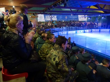 annecy,patinoire,ceremonie,jeux mondiaux,armee,militaire