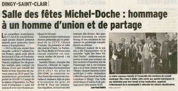 presse,dauphine,dingy-saint-clair,ceremonie,voeux,inauguration,salle des fetes