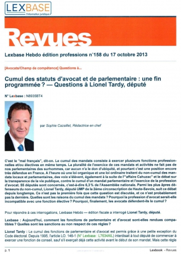 cumul,interview,depute,avocat,conseil,mandat