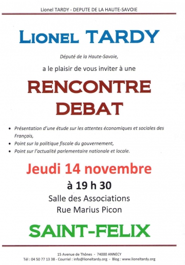 saint-felix,rencontre debat,lionel tardy,militants,public,ump 74,2ème circonscription