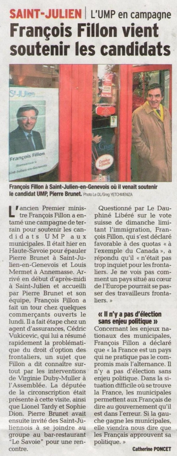 presse,dauphine,annemasse,reunion publique,ump,fillon,municipales