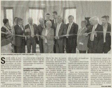 presse,dauphine,gruffy,inauguration,maison de retraite,extension,personnes agees,dependance,ccpa