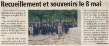 ceremonie,8 mai,guerre,armistice,chevaline,lathuile,annecy,commemoration