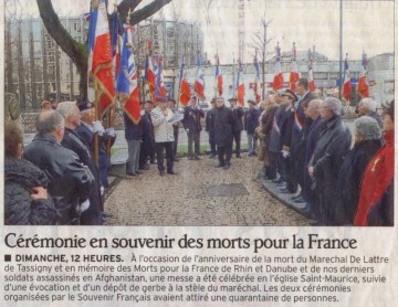 annecy,ceremonie,marechal,de lattre de tassigny