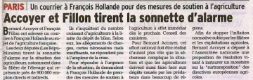 hollande,fillon,agriculteurs,éleveurs,urgence,prix,courrier