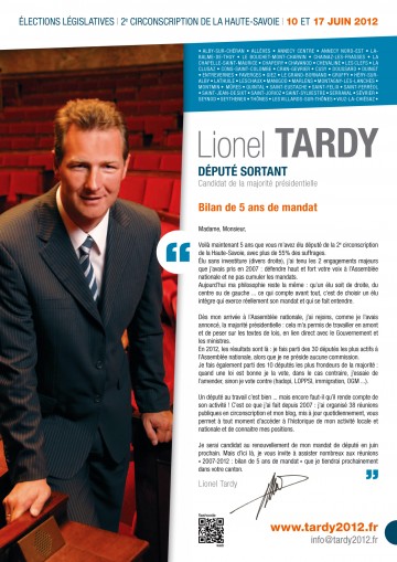 legislatives 2012,lionel tardy,tract,reunion publique