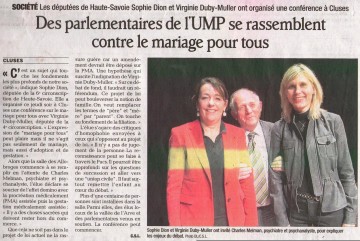 cluses,conference,mariage pour tous,dion,duby-muller,depute,6eme circonscription,4eme circonscription,reunion publique