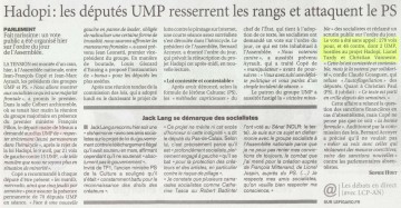 Le Figaro du 29 avril 2009.JPG