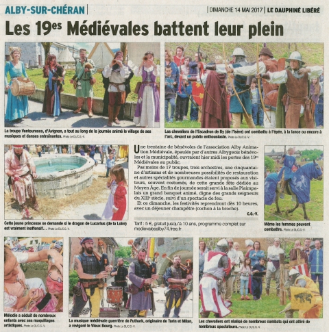 alby-sur-cheran,medievales,alby animation,haute-savoie,presse,dauphine